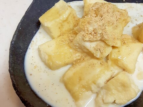 練乳ときな粉でうっとり甘い！高野豆腐のミルク煮♪